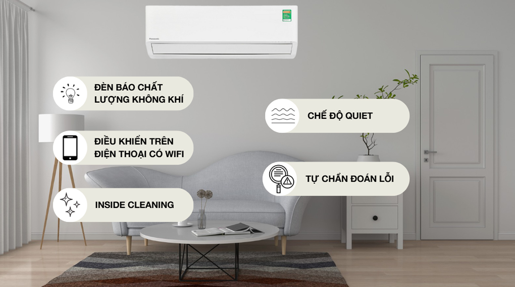 Tiện ích - Điều hòa Panasonic Inverter 11500 BTU CU/CS-XU12BKH-8 0a9e178703cf8c4fcc3fec75946e9e40