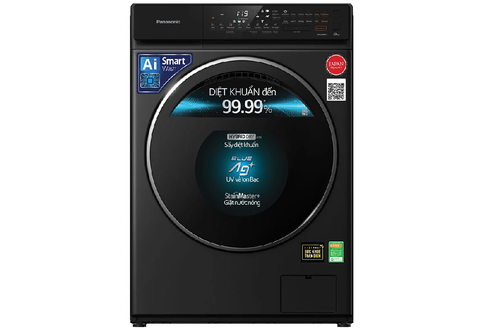 Máy giặt lồng ngang Panasonic Inverter 9Kg NA-V90FR1BVT