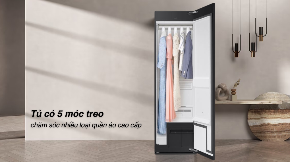 Tủ chăm sóc quần áo thông minh Samsung Bespoke AirDresser 5 móc DF24CB9900CRSV - Khối lượng giặt và chương trình Tủ chăm sóc quần áo thông minh Samsung Bespoke AirDresser 5 móc DF24CB9900CRSV - Khối lượng giặt và chương trình