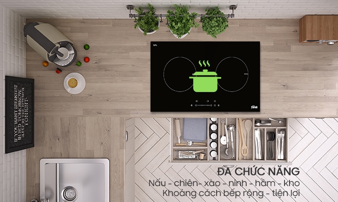 BẾP ĐIỆN TỪ ĐÔI FERROLI ID4000BS