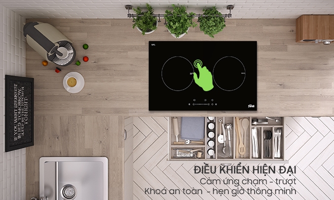 BẾP ĐIỆN TỪ ĐÔI FERROLI ID4000BS