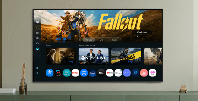 TV QLED 4K Samsung 50 inch QA50Q8FAAKXXV sử dụng hệ điều hành One UI Tizen TV QLED 4K Samsung 50 inch QA50Q8FAAKXXV sử dụng hệ điều hành One UI Tizen