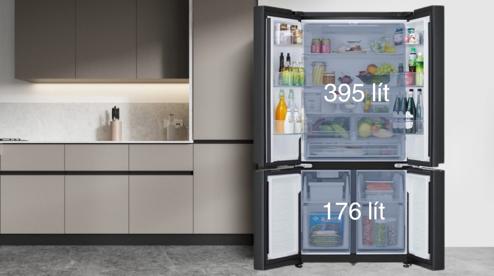 Tủ lạnh LG Inverter 571 lít Multi Door LFD58BLMA - Dung tích tủ Tủ lạnh LG Inverter 571 lít Multi Door LFD58BLMA - Dung tích tủ