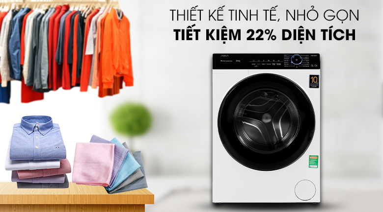 Máy giặt Aqua Inverter 8 KG AQD-A800F W