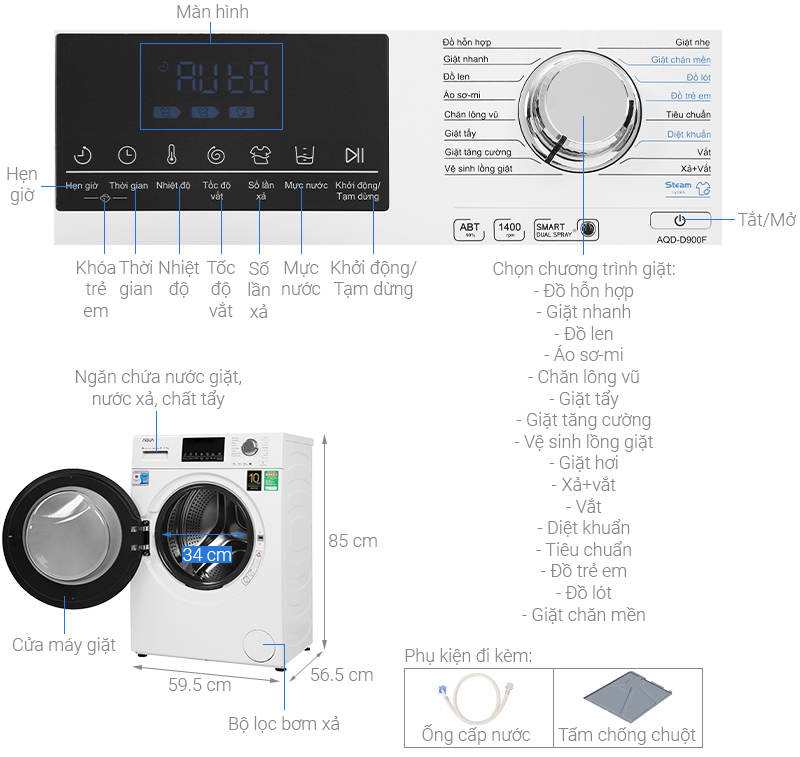 aqua-aqd-d900f-w-note-1 Máy giặt Aqua Inverter 9 kg AQD-D900F W