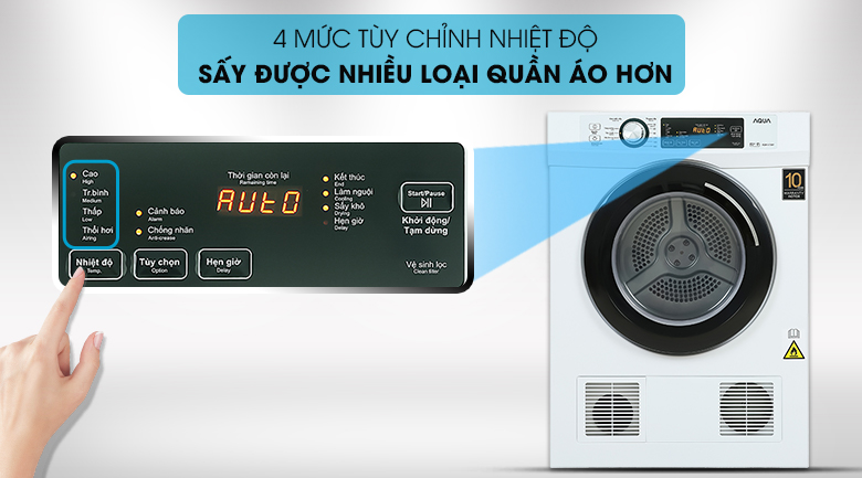 aqua-aqh-v700fw-note-9 Máy sấy thông hơi Aqua 7 Kg AQH-V700FW
