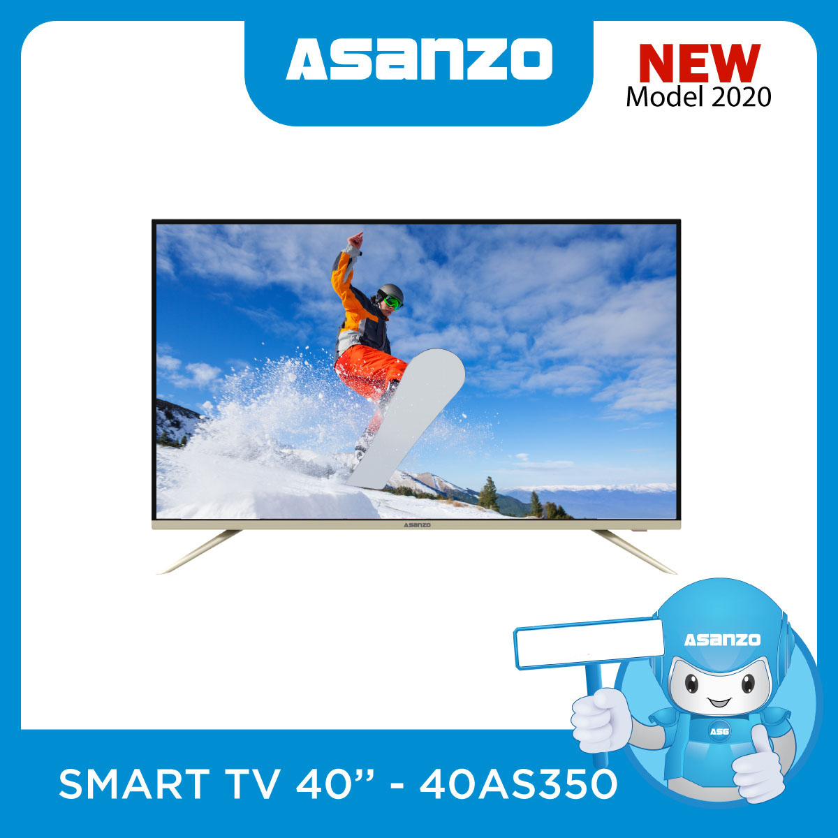 Smart Tivi Asanzo 40 Inch Model 40AS350 mới 2020