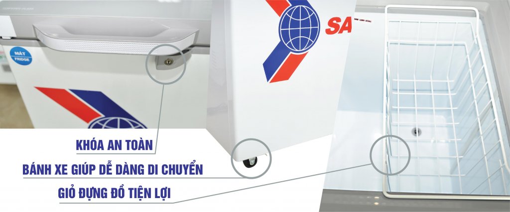 Tủ Đông Sanaky Dàn Đồng Inverter VH6699W3 ( 1 ngăn đông, 1 ngăn mát)