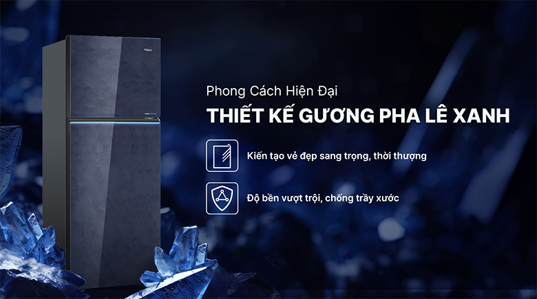 Tủ lạnh Aqua Inverter 455 lít AQR-TA518FA(GL)U1 - Thiết kế hiện đại, sang trọng