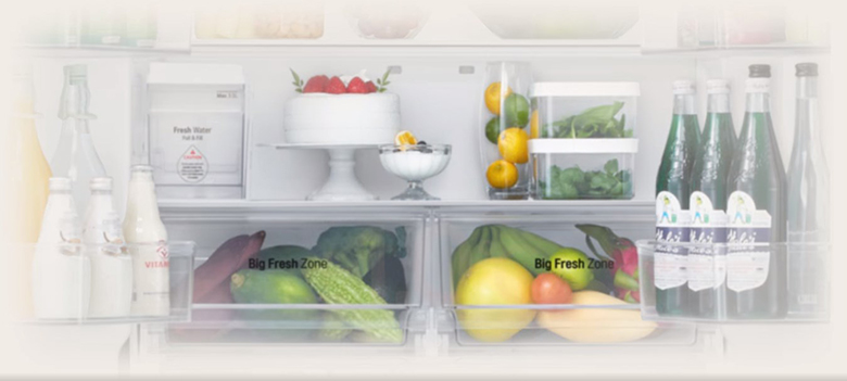 Tủ lạnh LG Inverter 574 lít LFB58BLMA ngăn rau quả