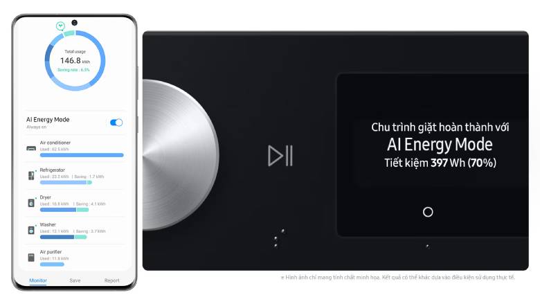 Máy giặt Samsung Inverter 10 kg WW10DG6U34LBSV -AI Energy