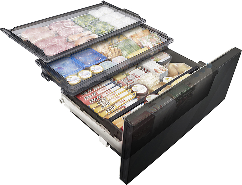 Tủ lạnh Hitachi Inverter R-GW670TV(XM) ngăn kéo tiện lợi