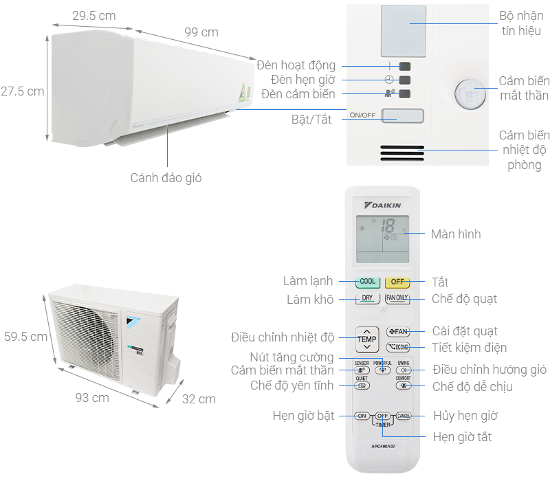 daikin-ftkc50uvmv-1 Máy lạnh Daikin Inverter 2 HP FTKC50UVMV