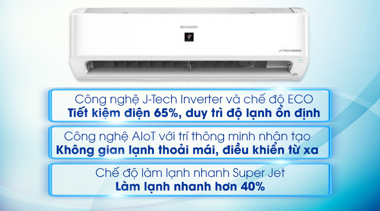 Máy lạnh Sharp Inverter 1.5 HP AH-XP13YHW