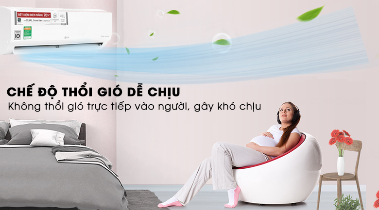 Chế độ gió dễ chịu của điều hòa V10ENW