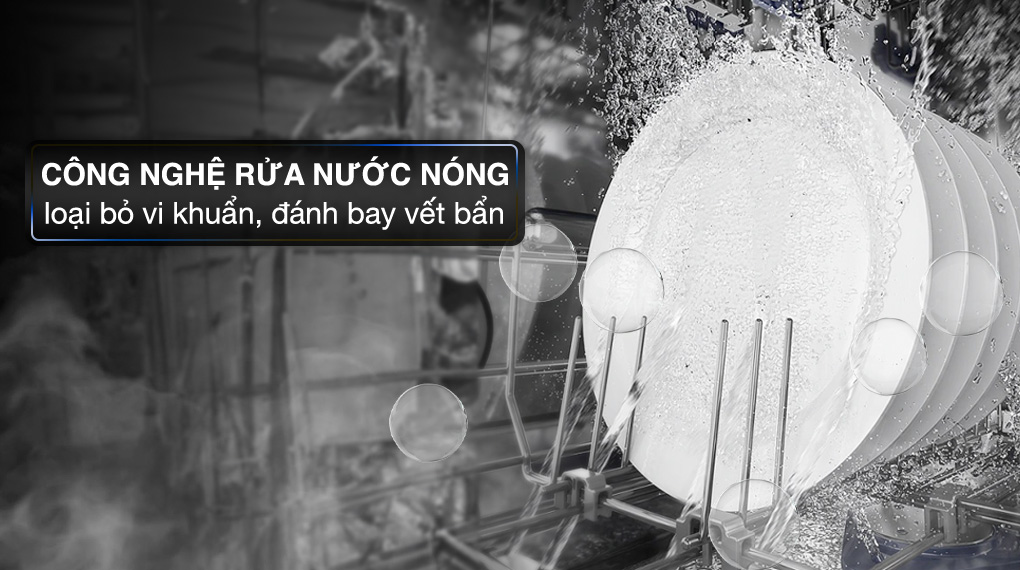 Máy rửa chén độc lập Bosch SMS6ECI93E - Công nghệ rửa nước nóng Máy rửa chén độc lập Bosch SMS6ECI93E - Công nghệ rửa nước nóng