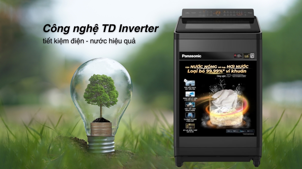 Máy giặt Panasonic Inverter 11.5 Kg NA-FD115V3BV - Công nghệ tiết kiệm điện Máy giặt Panasonic Inverter 11.5 Kg NA-FD115V3BV - Công nghệ tiết kiệm điện