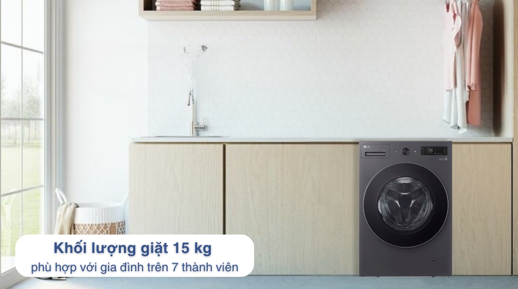 Máy giặt LG AI DD Inverter 15 kg F2515SNTG - Khối lượng giặt và chương trình fa11b6645225243129f3cad26e5b6cdf