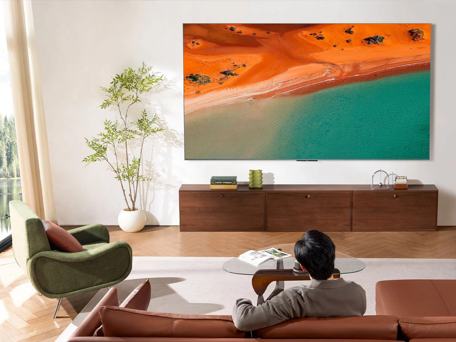 Thiết kế không viền sang trọng – Tối ưu không gian hiển thị Google Tivi QD-Mini LED TCL AI 4K 85 inch 85C8K