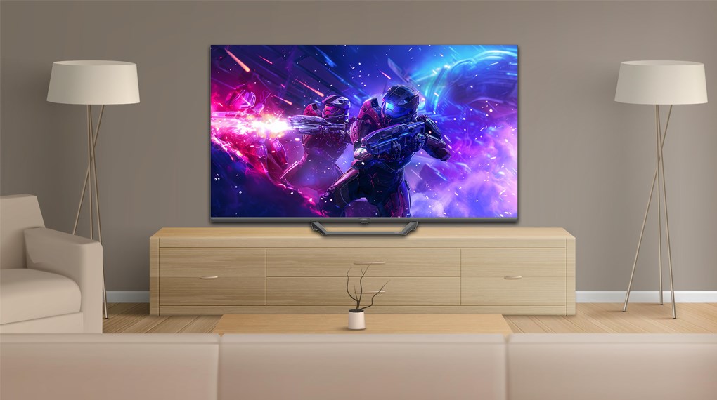 Google Tivi QLED Aqua 4K 43 inch AQT43S80EUX - Thiết kế