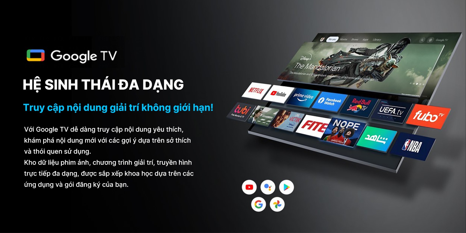 Google Tivi trên tivi AQUA