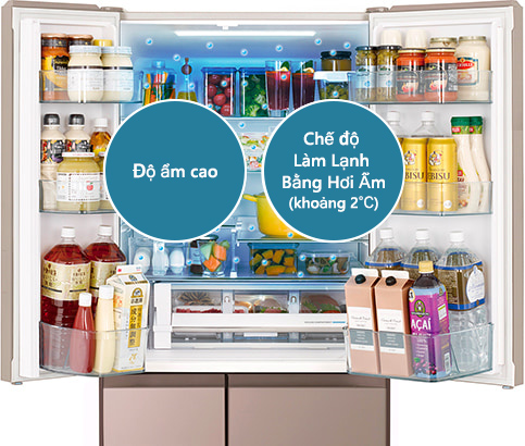 hitachi-2 Tủ lạnh Hitachi inverter 520 lít R-HW530NV(X)