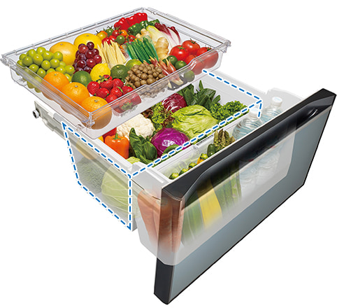 hitachi-3 Tủ lạnh Hitachi inverter 520 lít R-HW530NV(X)