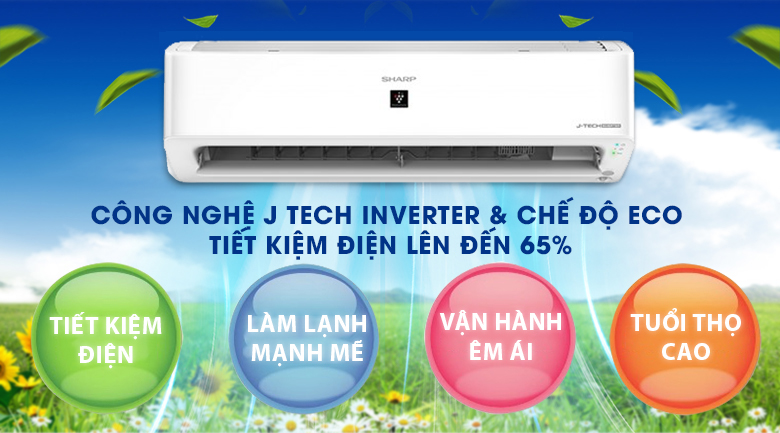 Máy lạnh Sharp Inverter 1 HP AH-XP10YHW