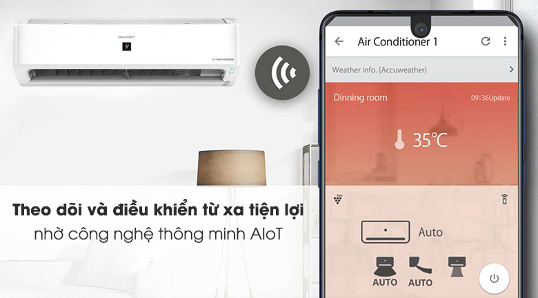 Máy lạnh Sharp Inverter 1 HP AH-XP10YHW