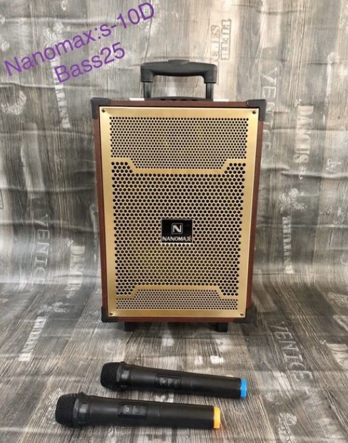 Loa kéo di động Nanomax S-10D tặng kèm 2 micro không dây