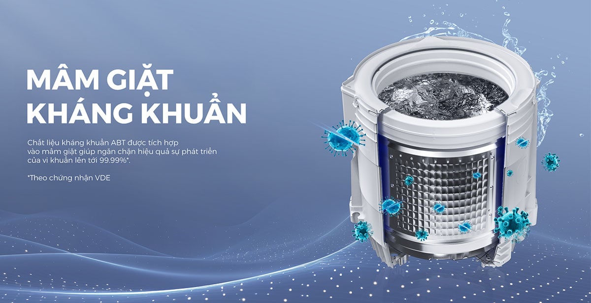 Máy giặt có mâm giặt kháng khuẩn Máy giặt