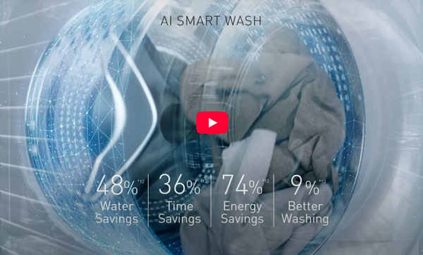 Panasonic Inverter 11,5kg NA-V115FW1BV sử dụng công nghệ AI Smart Wash Panasonic Inverter 11,5kg NA-V115FW1BV sử dụng công nghệ AI Smart Wash