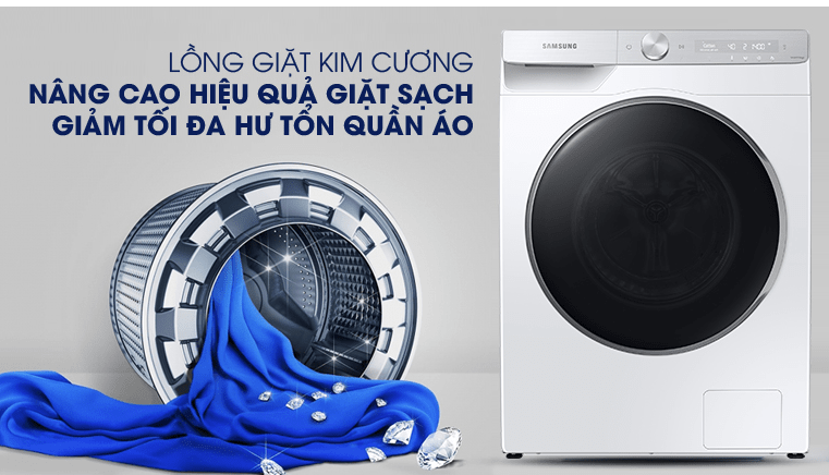 Máy giặt Samsung 9kg AI Inverter WW90TP44DSH/SV