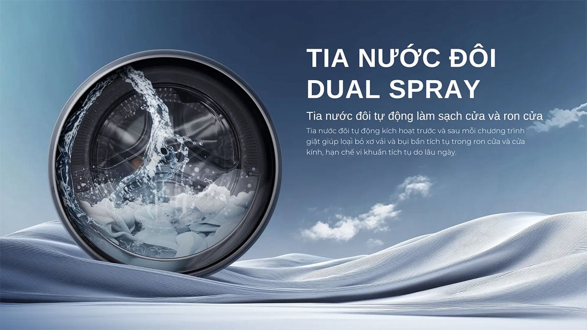 AWD10-BP4377U1L(GN) có tia nước đôi mạnh mẽ AWD10-BP4377U1L(GN)