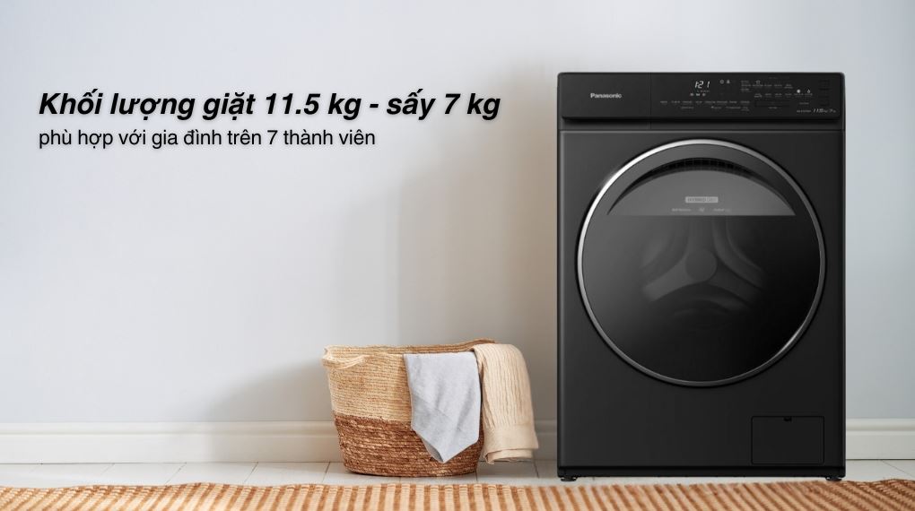 Máy giặt sấy Panasonic Inverter 11.5 kg - 7 kg NA-S157FW1BV - Khối lượng giặt và chương trình Máy giặt sấy Panasonic Inverter 11.5 kg - 7 kg NA-S157FW1BV - Khối lượng giặt và chương trình