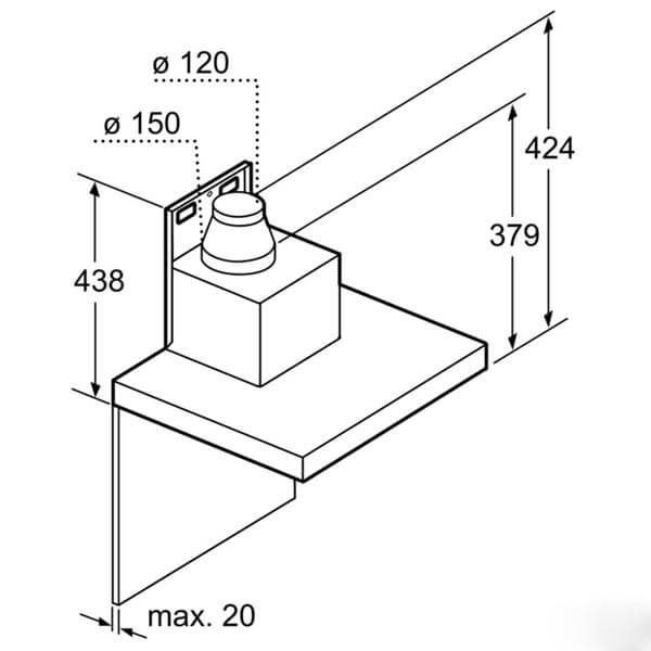 Máy hút mùi Bosch DWB98JQ50 90cm, Seri 6