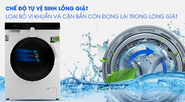 Máy giặt Midea Inverter 8.5 Kg MFK85-1401WK