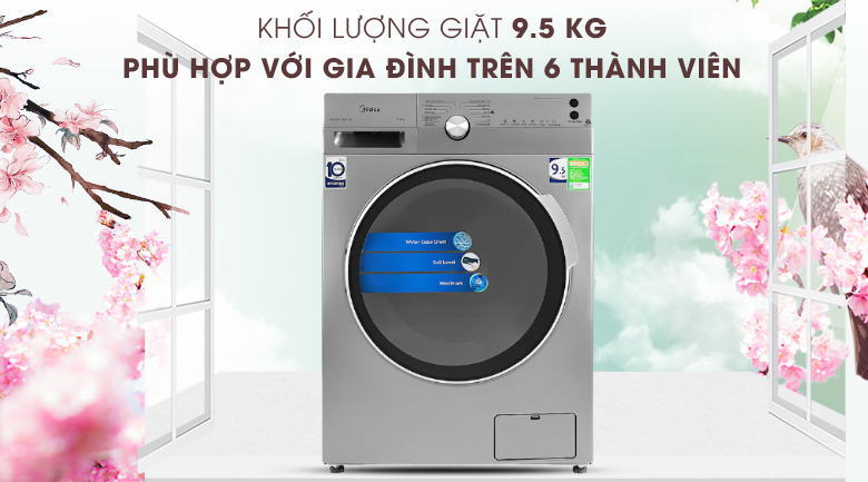 Máy giặt Midea Inverter 9.5 Kg MFK95-1401SK