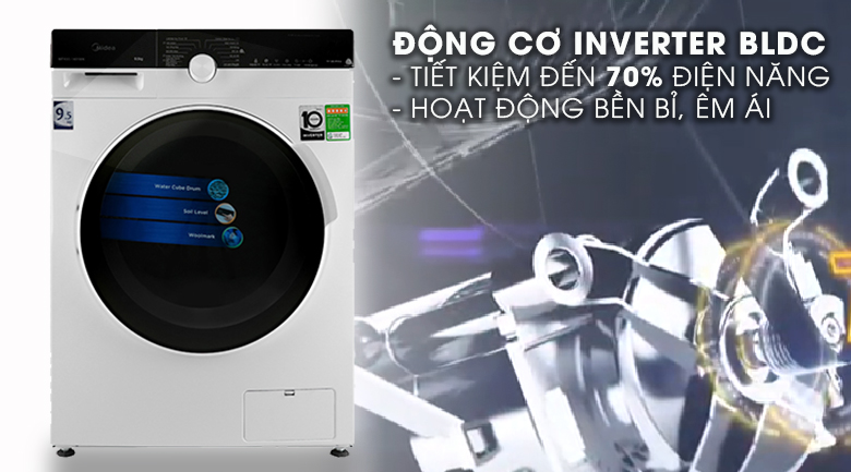 Máy giặt Midea Inverter 9.5 Kg MFK95-1401WK