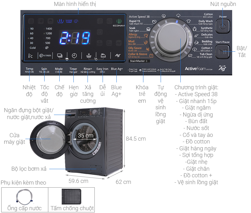 na-v105fx2bv-note-1 Máy giặt Panasonic Inverter 10.5 Kg NA-V105FX2BV