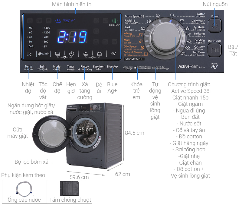 na-v95fx2bvt-note-1 Máy giặt Panasonic Inverter 9.5 Kg NA-V95FX2BVT