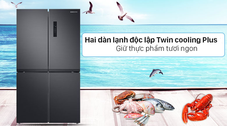 Tủ lạnh Samsung Inverter 488 lít RF48A4000B4/SV