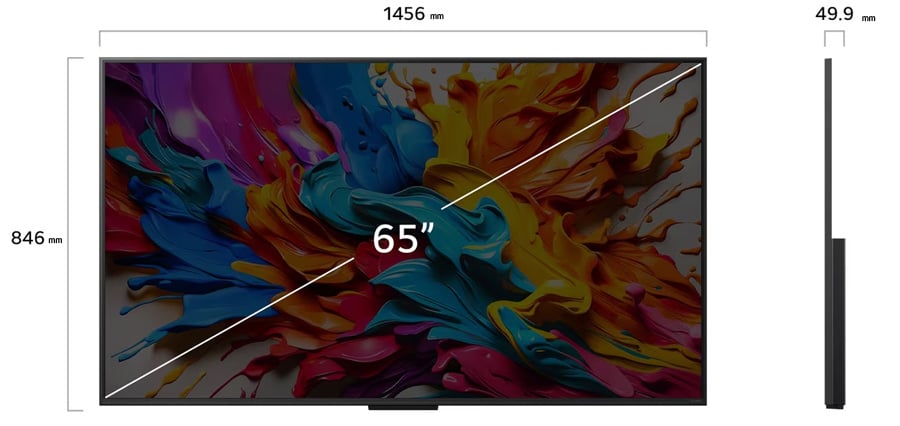 smart-tivi-lg-miniled-65qned9masa-2 Kích thước Tivi LG AI 65 inch 65QNED9MASA