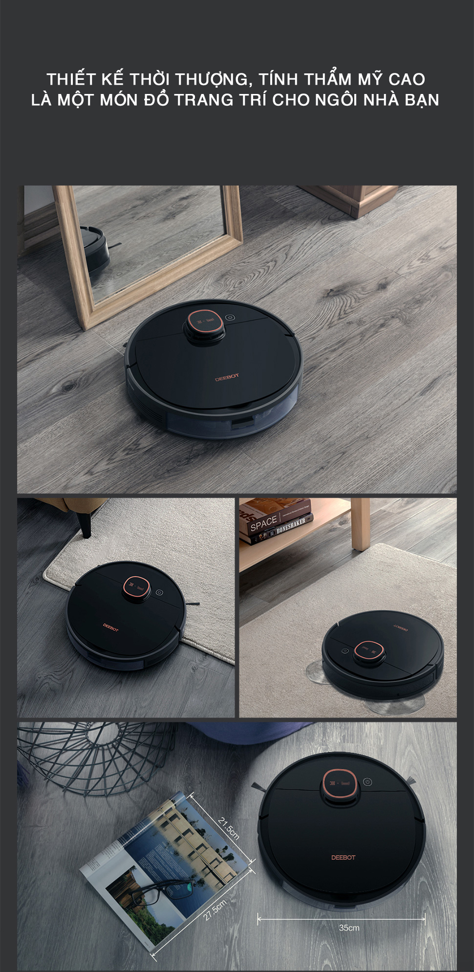 Robot hút bụi lau nhà Ecovacs Deebot T5 Max