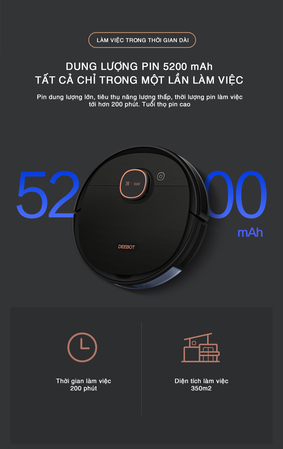 Robot hút bụi lau nhà Ecovacs Deebot T5 Max