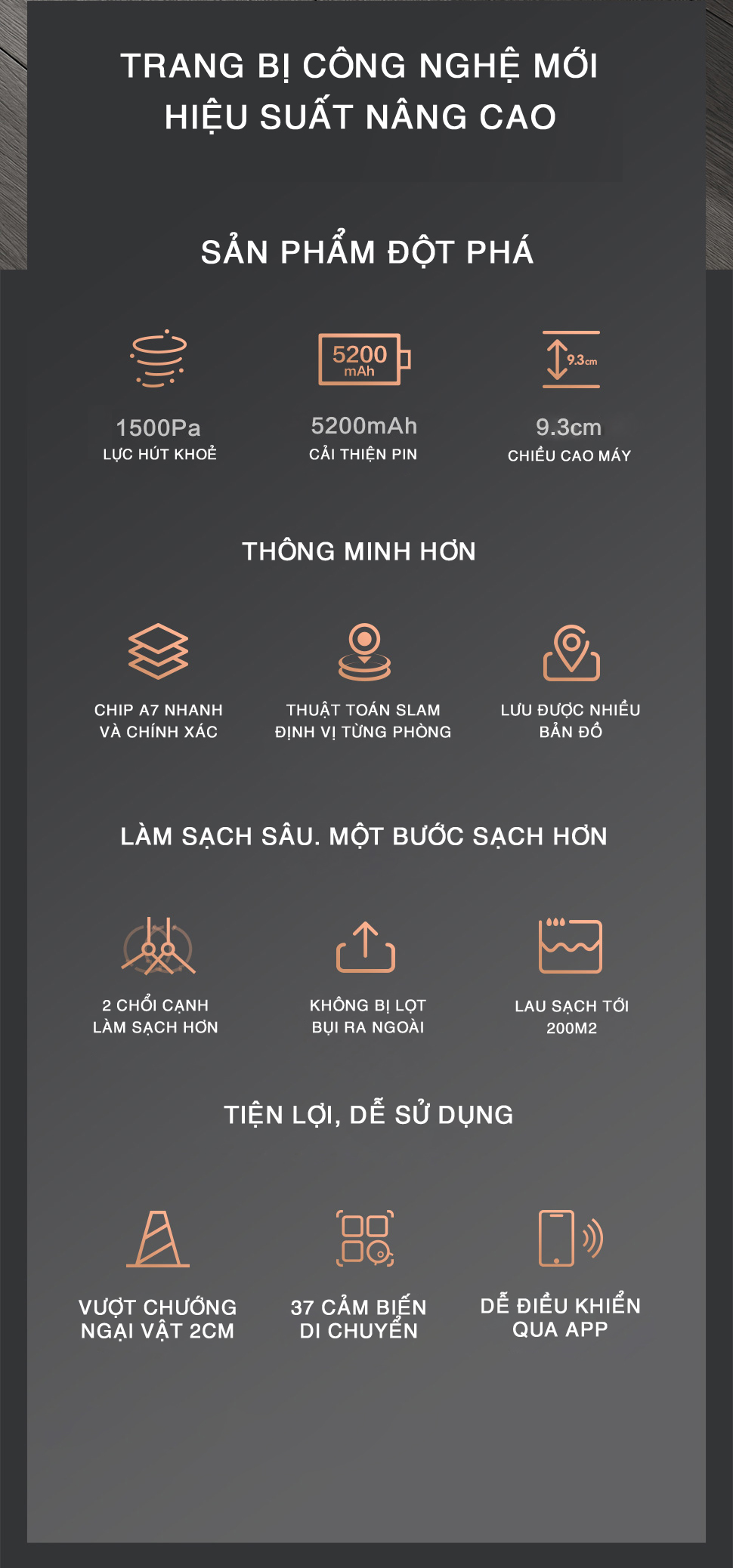 Robot hút bụi lau nhà Ecovacs Deebot T5 Max