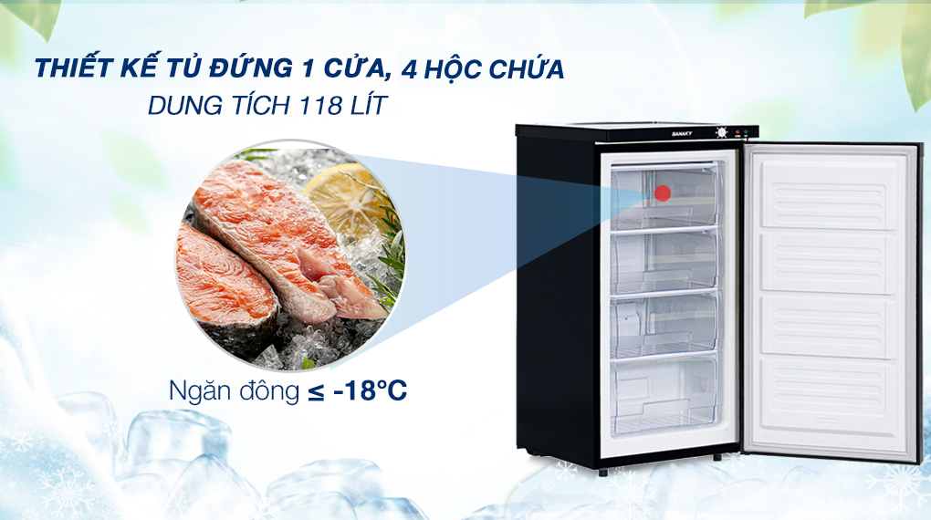 td-vh160k-1-1 Tủ đông Sanaky 118 lít TD.VH160K