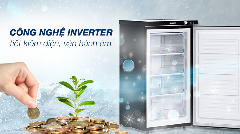 td-vh160k-11 Tủ đông Sanaky Inverter 118 lít TD.VH160K3