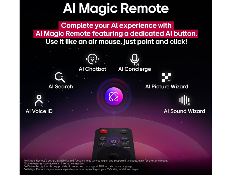 Tivi LG 55QNED80ASA đi kèm điều khiển AI Magic Tivi LG 55QNED80ASA đi kèm điều khiển AI Magic