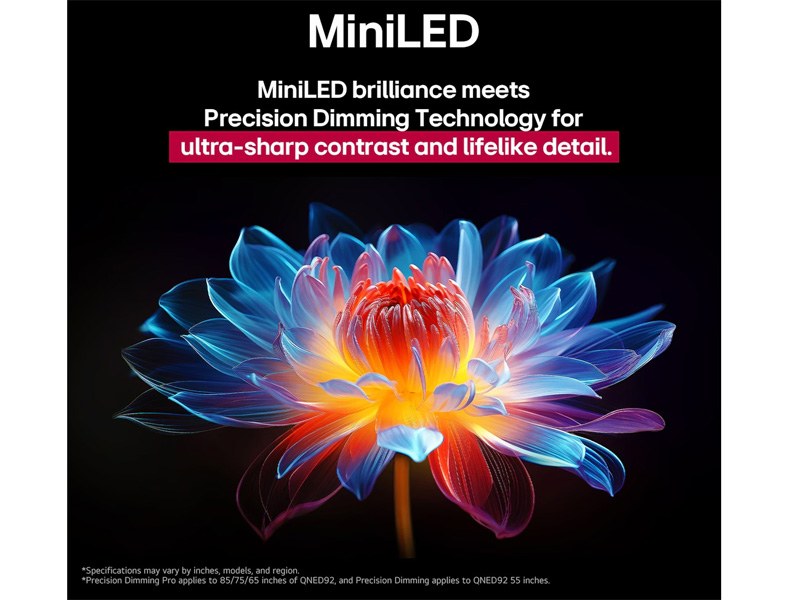 Tivi LG QNED 65QNED92ASA trang bị công nghệ MiniLed Tivi LG QNED 65QNED92ASA